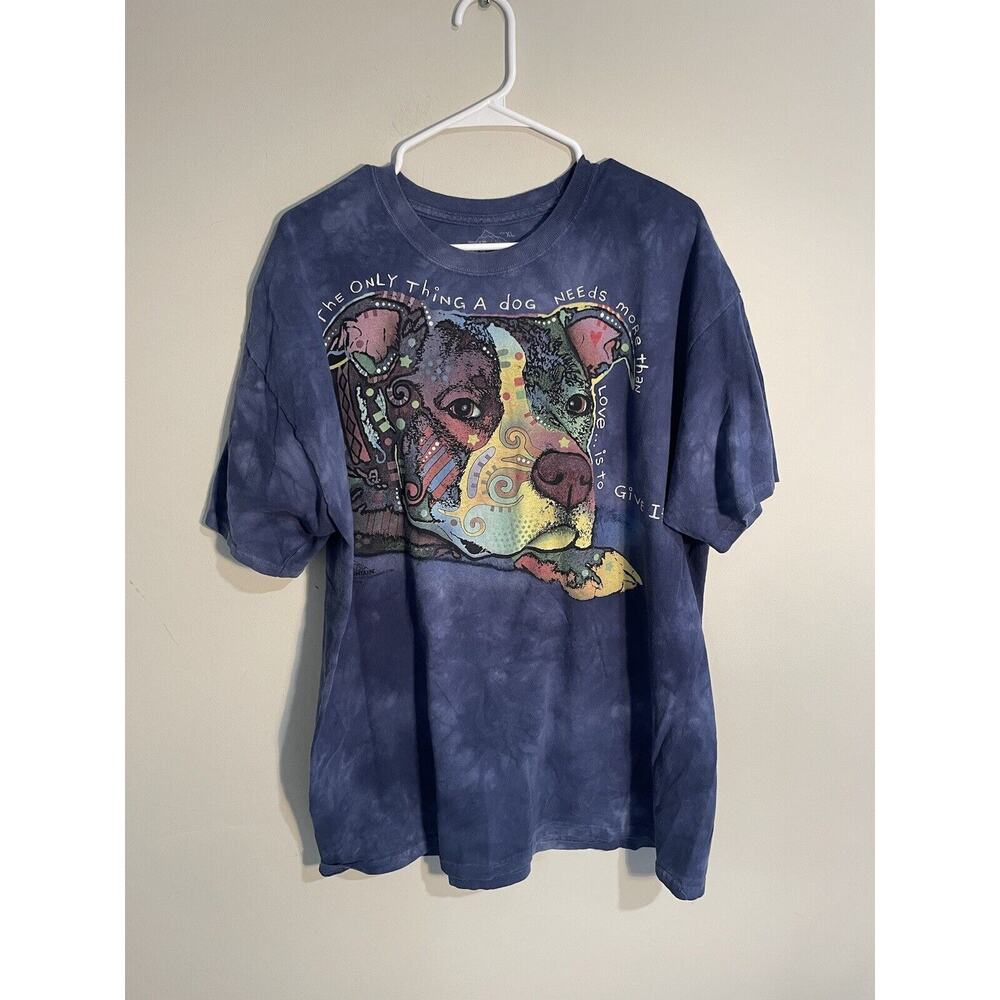 The Mountain Dean Russo Design‎ Pit Bull “More Love” Tie-Dye Shirt Sz Large 2014